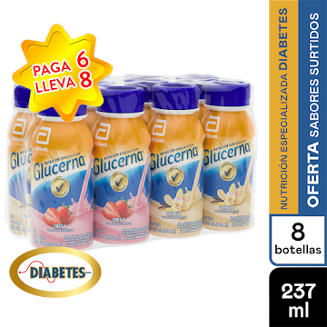Oferta Glucerna Vainilla   Six Pack X 237ml Gratis 2 Botellas Vainilla X 237ml 