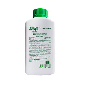 Hidróxido De Aluminio + Hidróxido de Magnesio + Simeticona Acibiogel Menta Eurofarma Frasco x 360 ml  