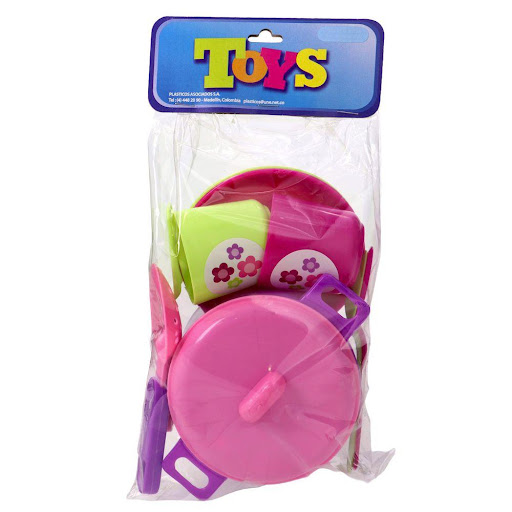 Juego Olla Y Pocillos Bolsa Para Niña Plasticos Asociados  x 1 Este set de cocina es ideal para que los niños disfruten de momentos llenos de creatividad y juego imaginativo. Con su olla grande, platos, pocillos y utensilios en colores pasteles, podrán recrear hi