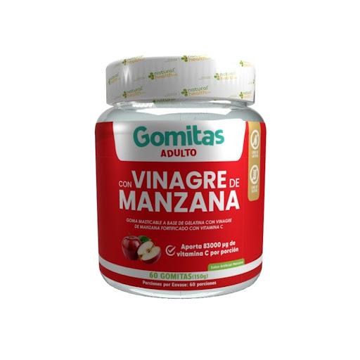 Gomitas Vinagre Manzana Energia Bienestar x60 NATURAL HEALTH GOMAS x 1 Suplemento en gomitas que apoya el metabolismo, contribuye al control del apetito y favorece la digestión. Ideal para quienes buscan energía y bienestar diario en una presentación práctica y deliciosa