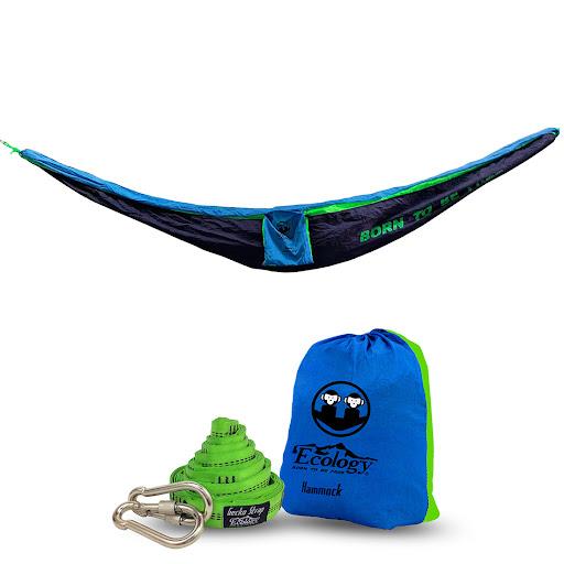 Hamaca Full Experience Doble (Set) Ecology Ecology Bolsa x 1 La Hamaca Ecology Full Experience Doble es una hamaca ecológica de primera calidad que combina sostenibilidad, comodidad y practicidad. Ideal para:Viajeros ecológicos que priorizan el equipo ético.Par