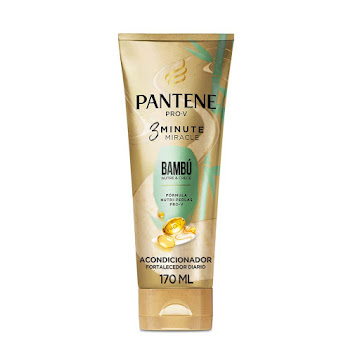Acondicionador Pantene Pro-V 3 Minute Miracle Fortalecedor Diario Bambú Nutre y Crece Tubo x 170 ml  