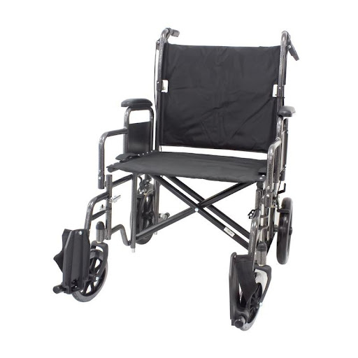 Silla Ruedas Transporte Bariátrica 22 YUWELL Individual x 1 Silla de transporte con llantas traseras de 12 en inserto sólido, asiento de 22 de ancho, descansabrazos y descansapies removibles. Para pacientes bariátricos.
