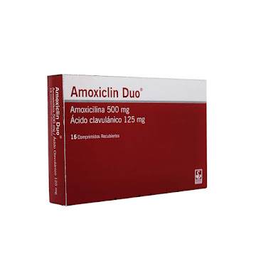 Amoxiclin Duo Amoxicilina+Acido Clavulanico 500mg Caja x 16 Tabletas  