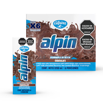 Leche Alpina Alpin   Chocolate Con Vitaminas x 6 und 