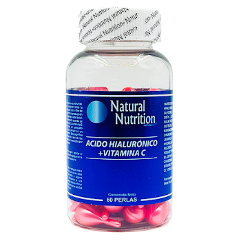 Natural Nutrition Ácido Hialurónico + Vitamina C Frasco x 60 Perlas  