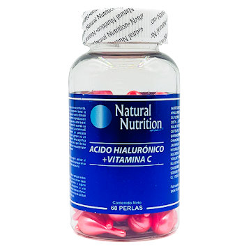 Natural Nutrition Ácido Hialurónico + Vitamina C Frasco x 60 Perlas  