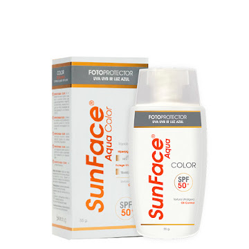 Fotoprotector Solar   Sunface Aqua Color Spf 50 x 55 gr  