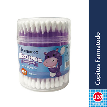 Copitos para Bebés y Adultos Farmatodo Hisopos Hipoalergénico x 120 und  