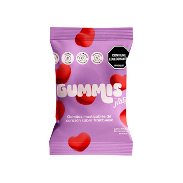 Gomitas Gummis Corazones Sabor Frambuesa x 30 gr  