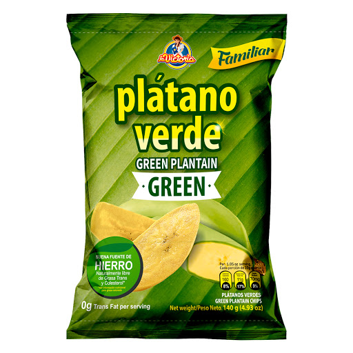 Pasabocas Plátano Verde Familiar Vicky x 140 gr