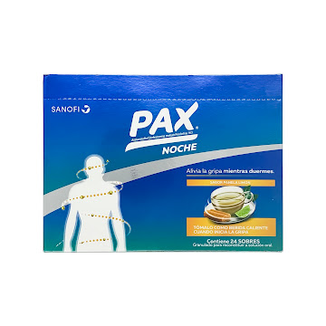 Pax Noche Panela Limón Acetaminofén + Fenilefrina 500mg/10mg Eurofarma Sobre x 6 gr  