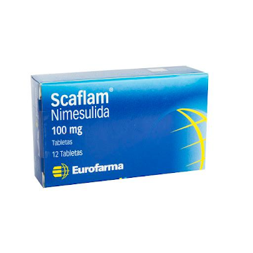 Scaflam Nimesulida 100 mg Eurofarma Caja x 12 Tabletas  