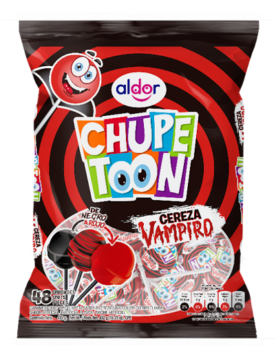 Chupetoon Cereza Vampiro Halloween Bolsa x 432 gr