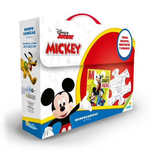 Juegos de mesa Rompecabezas X 50 Pzas Gigante Mickey Mouse Ronda Ronda Caja x 1 Diviértete armando y desarmando nuestro rompecabezas, mientras utilizas su empaque para llevar tus objetos favoritos. ¡Incentiva la memoria, creatividad, tolerancia e imaginación de una forma divertid
