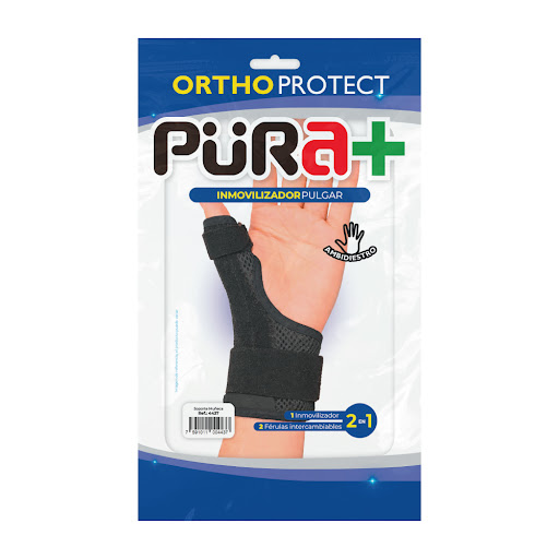 Inmovilizador De Dedo Pulgar Pura En Neopreno Negro Talla Universal Paquete x 1 Unidad