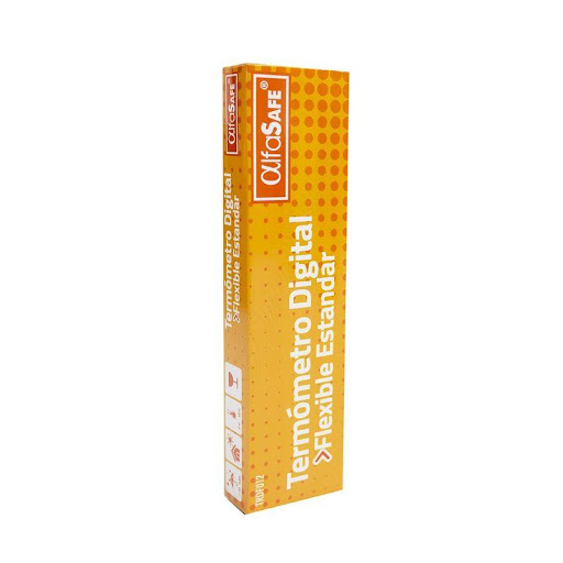Termómetro Digital Flex Trdf012 Alfasafe  x 1 Es un dispositivo médico no invasivo diseñado para medir la temperatura corporal de forma segura y precisa. Su punta flexible proporciona mayor comodidad durante el uso oral, rectal o axilar, y su dis