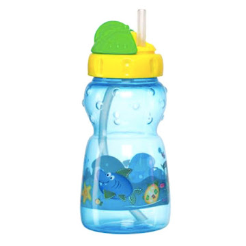 Solo Online Vaso Infantil Evenflo   Con Pitillo Sea Friends Color Azul 10 Oz 