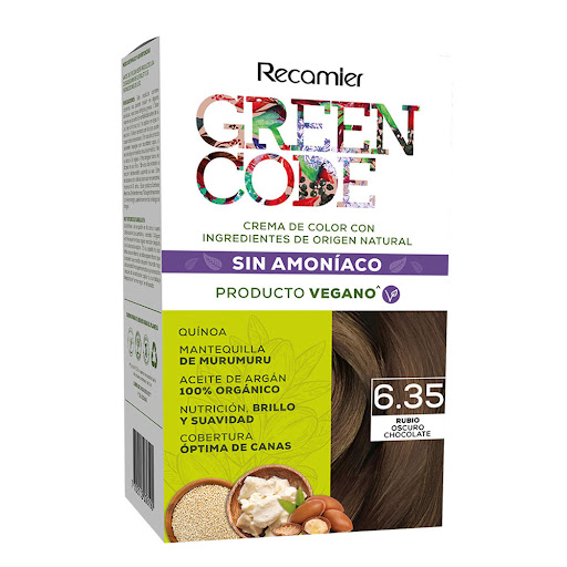 Kit Tinte Recamier Green Code Rubio Oscuro Chocolate #6.35 x 1 und