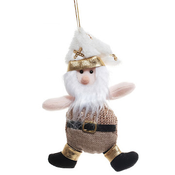 Adorno Navideño Mays   Santa Claus Dorado x 1 und 