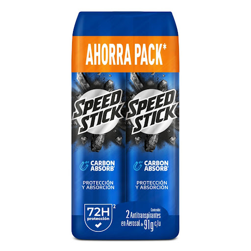 Desodorante Hombre Speed Stick Carbon Absorb Spray Frasco 2x91 gr