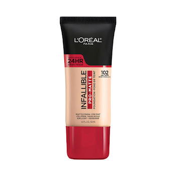 Base Loreal Paris Infallible Pro Matte - 102 Shell Beige x 30 ml  