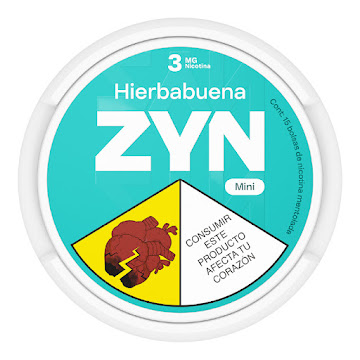 Bolsas de Nicotina Zyn Spearmint 3mg Lata x 15 Bolsas  
