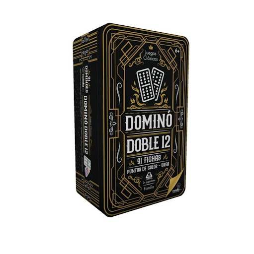 Juegos de Mesa Domino Doble 12 Lata Ronda Ronda Caja x 1 Juegue en su propio tren y en el de losdemás jugadores, para ser el primeroen quedarse sin  fichas.