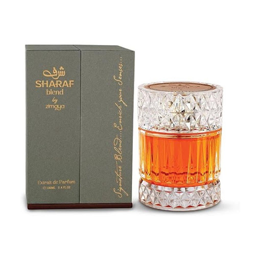 Perfume Zimaya Sharaf Blend Edp 100Ml Sp Zimaya Botella x 1 Mezcla Sharaf: Un aroma rico y cautivador, esta fragancia es perfecta para quienes buscan una sensación sofisticada y seductora. Esta exquisita mezcla se abre con notas especiadas de nuez moscada y az