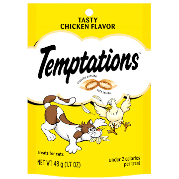 Snack Para Gatos Temptations Adultos Sabor A Pollo x 48 gr  