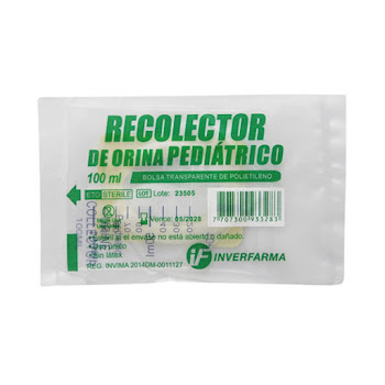 Fracción Bolsa De Recolección Inverfarma Orina Pediátrica&nbsp;Bolsa&nbsp;x&nbsp;60&nbsp;ml  
