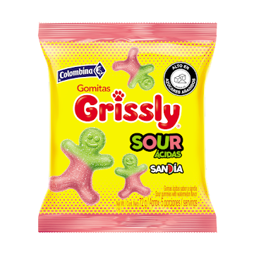 Gomas Grissly Sandía   Ácida x 72 gr  