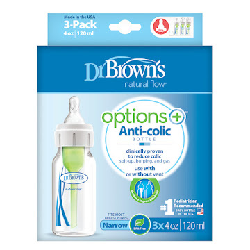 Set Teteros Anti-Cólicos   Dr Browns Options+ 4 Oz X 3 Unidades 