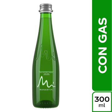Agua Manantial Natural   Mineral Con Gas x 300Ml 