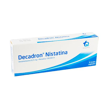 **Decadron Nistatina 0.25mg. Óvu. Caja x8Ovu.TQ Dexametasona Nistatina    