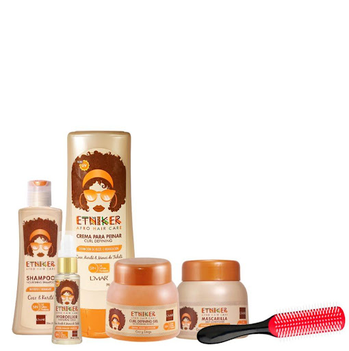 KIT ANTI CRISIS CAPILAR ETNIKER 300 x 5 El Kit Anti Crisis Capilar ETNIKER está diseñado para hidratar, definir y nutrir el cabello rizado, afro o en transición. Este kit incluye:Hydroelixir (38 ml),Curl Defining Gel (300 gr),Crema para Pei