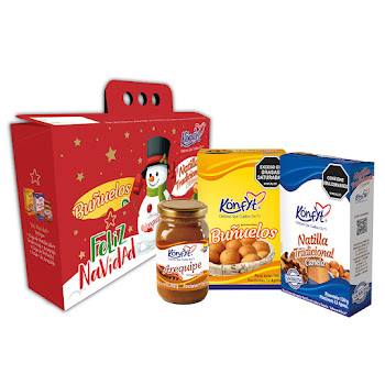 Mezcla Para Preparar   Konfyt Buñuelos y Natilla Tradicional Kit x 3 und 