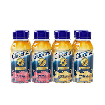 Glucerna Líquido Sabor Vainilla y Fresa Pack x 8 und  