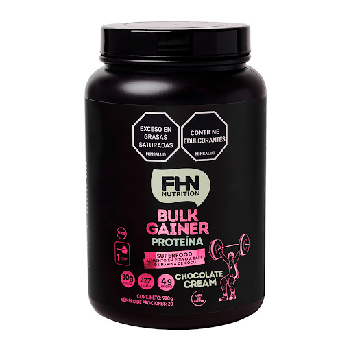 Proteina En Polvo Bulk Gainer Chocolate Fhn Nutrition Tarro x 920 Gr