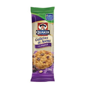 Galletas Quaker Avena Y Pasas Fracción 30 gr  