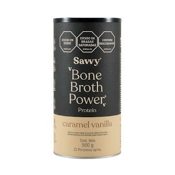 Bone Broth Power Caramel Vanilla Savvy x 560 grs  