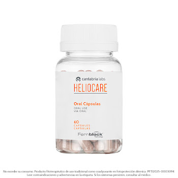 Heliocare Oral Extracto De Hojas Secas De Calaguala 240 mg Cantabria Labs Frasco x 60 Cápsulas  