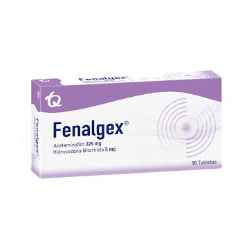 Fenalgex Acetaminofén + Hidrocodona Bitartrato 325mg/5mg Tecnoquimicas Caja x 10 Tabletas  