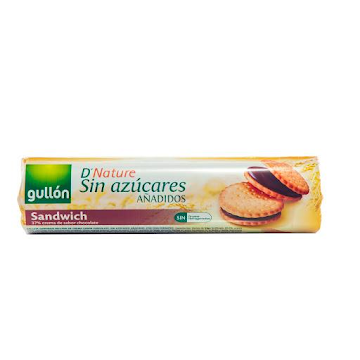 Galletas Gullón Sándwich Sin Azucares Añadidos Paquete x 250 gr  