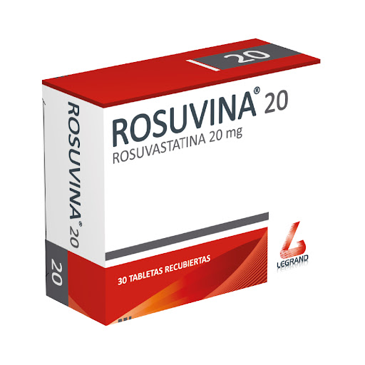 Rosuvina Rosuvastatina   20mg Legrand Caja x 30 Tabletas