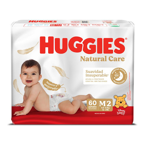 Pañal Huggies Natural Care M x 60 und