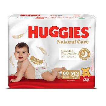 Pañal Huggies Natural Care M x 60 und  