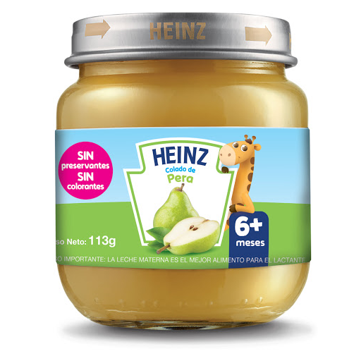 //COMPOTA HEINZ COLADO PERA X113G.                                      