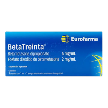 Betatreinta Betametasona Dipropionato+Betametasona Fostato 5mg/2mg Suspensión Inyectable x1 Ampolla  