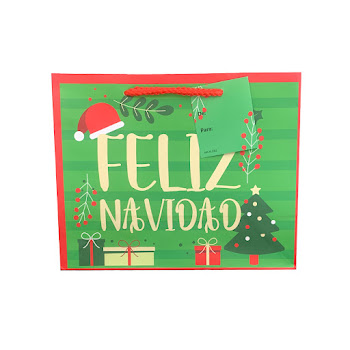 Bolsa De Regalo Navidad Nico Verde Max Feliz Navidad  x 1 und   